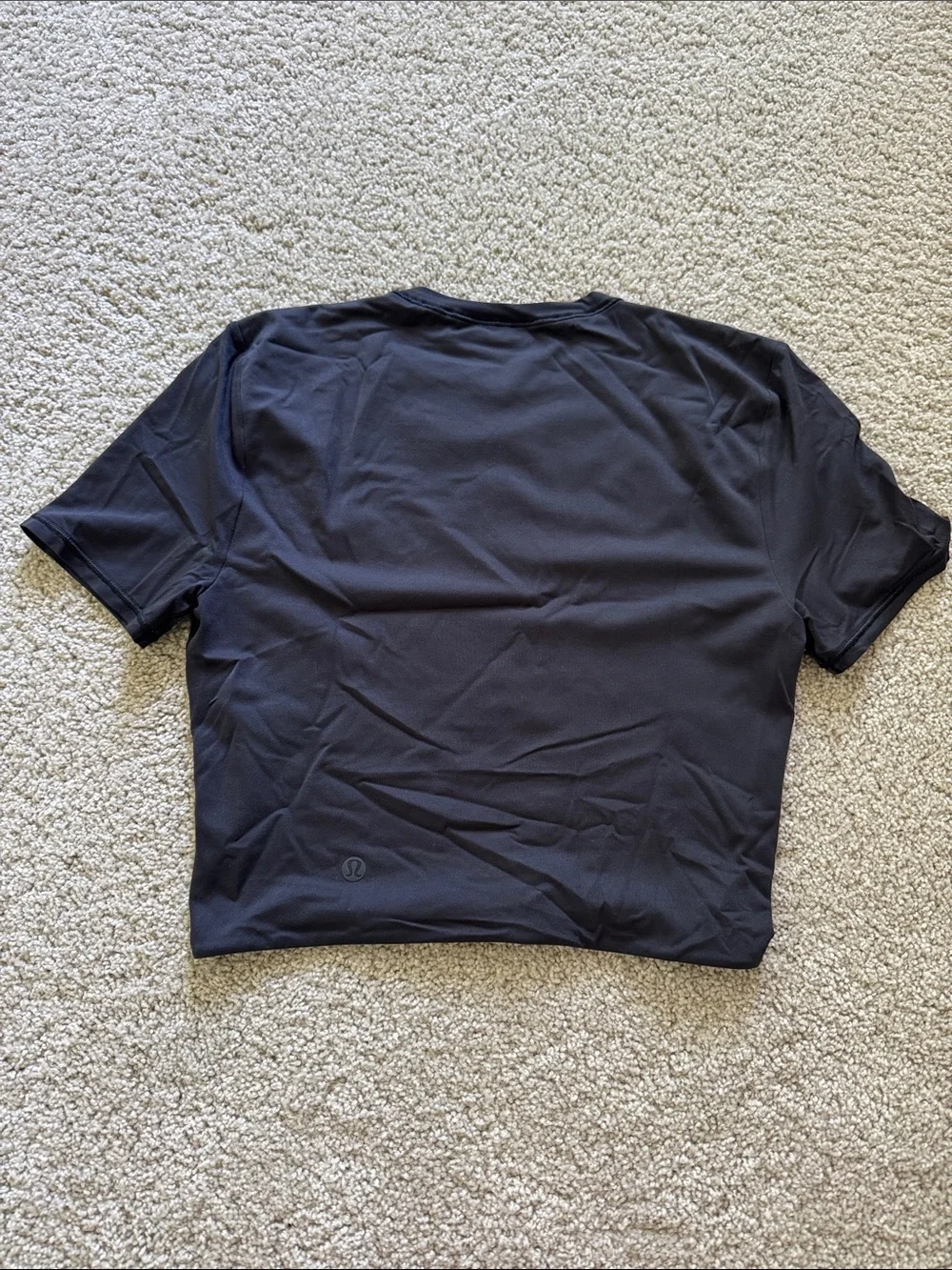 LULULEMON Black Hold Tight Cropped Tshirt 4/XS